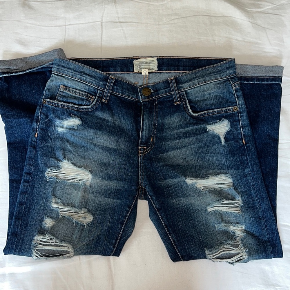 Current/Elliott The Fling Benett Tattered jeans
